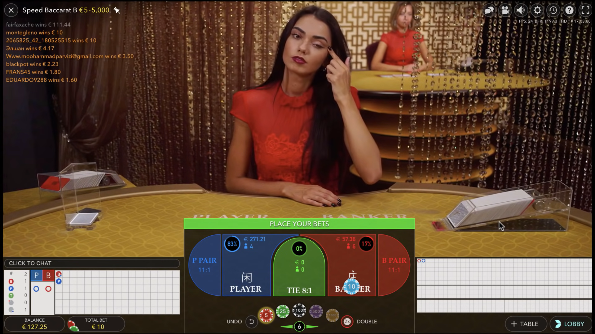 Speed Baccarat - Gameplay 1 - megapanalo1